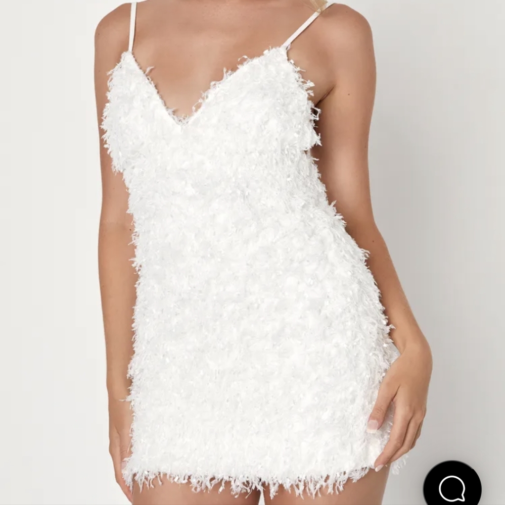 Fun Fixation White Textured Backless Mini Bodycon Dress